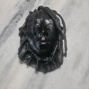African Leather Face Wall Art